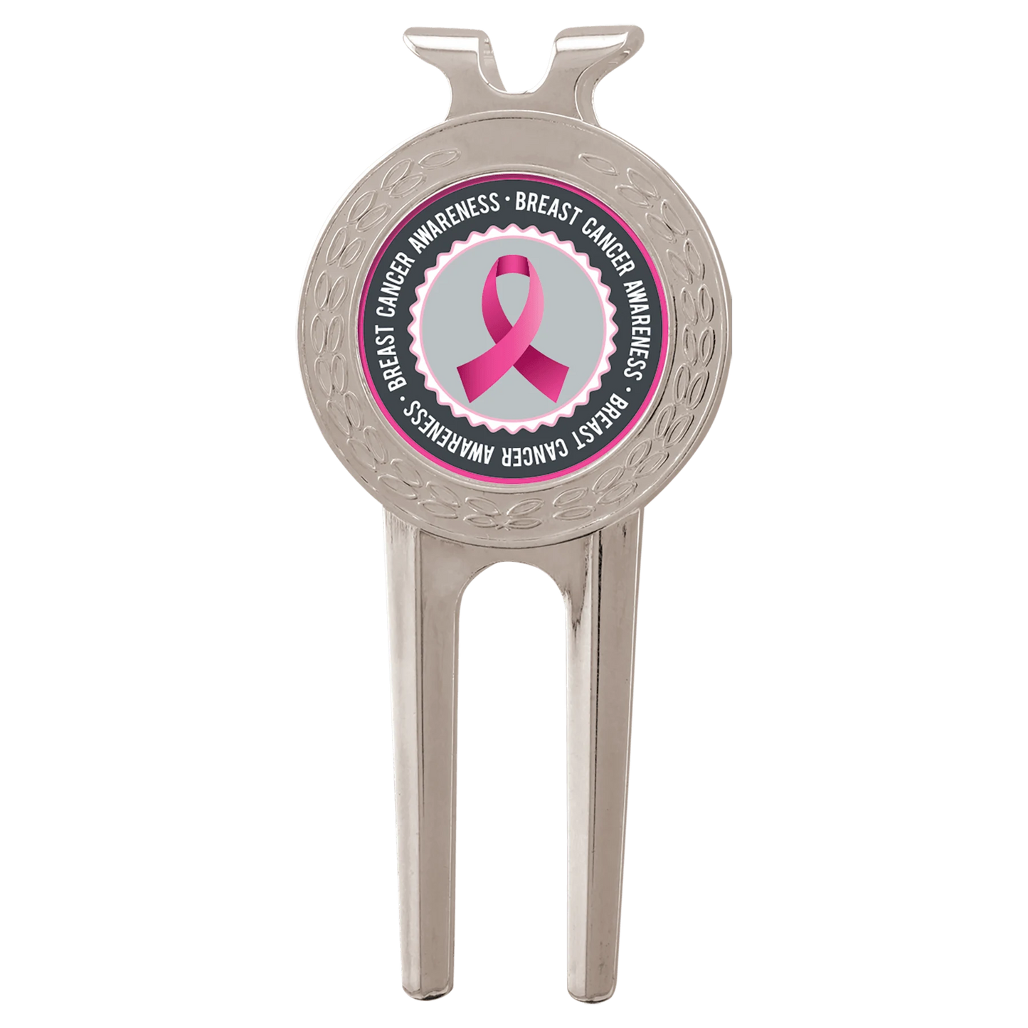 1.5" × 3" Silver Divot Tool with Insert — custom laser engraved — ECHIPMUNK