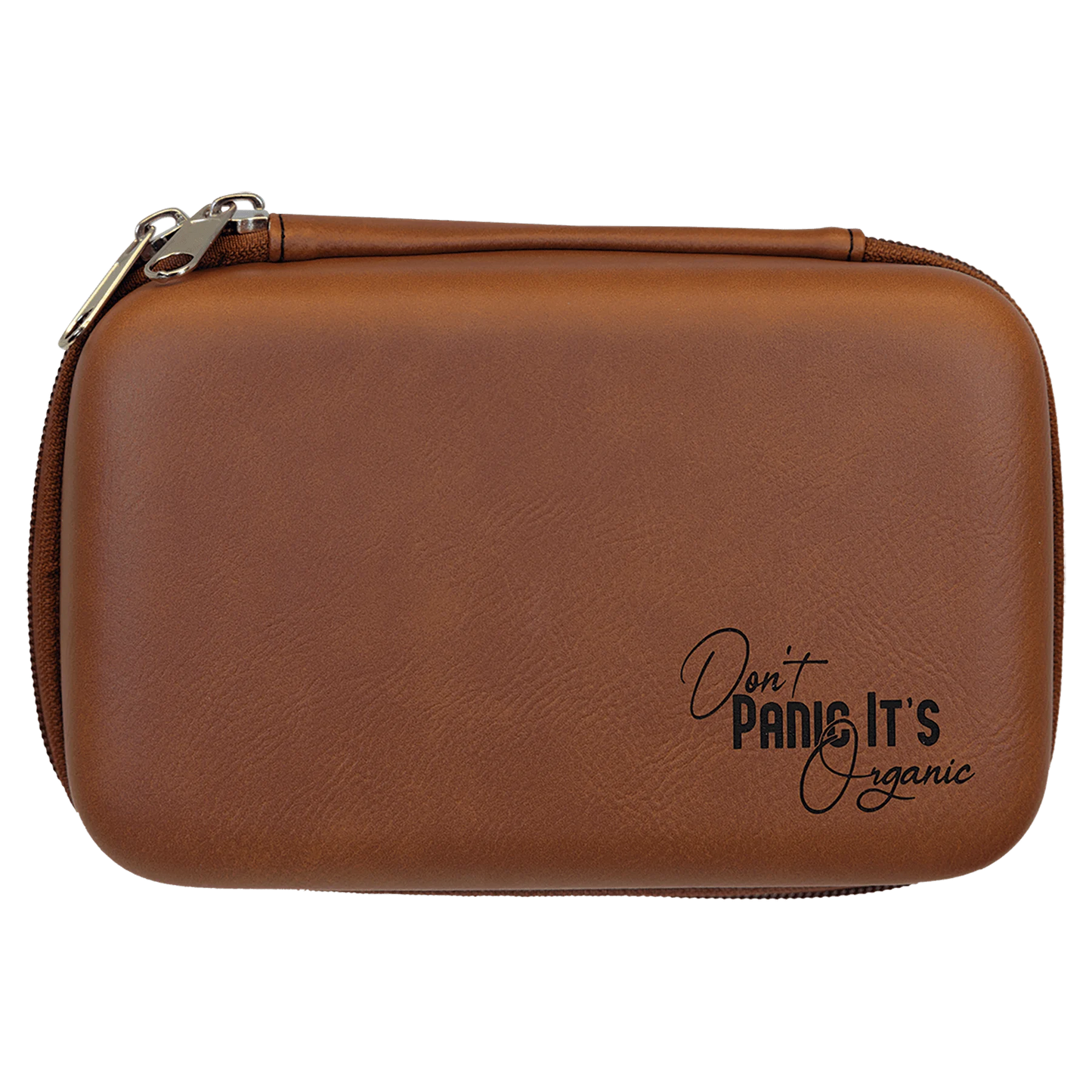 7" × 4" x 2.5" Rawhide Smoke Case (leatherette) — custom laser engraved — ECHIPMUNK
