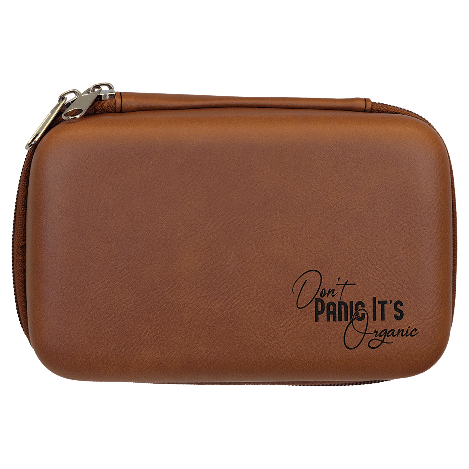 7" × 4" x 2.5" Rawhide Smoke Case (leatherette) — custom laser engraved — ECHIPMUNK