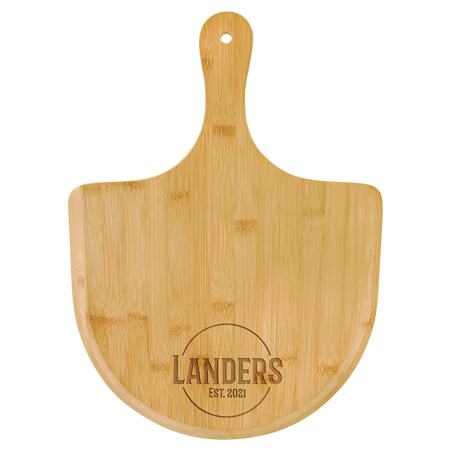 15.5" × 11" Bamboo Pizza Board (bamboo) — custom laser engraved — ECHIPMUNK