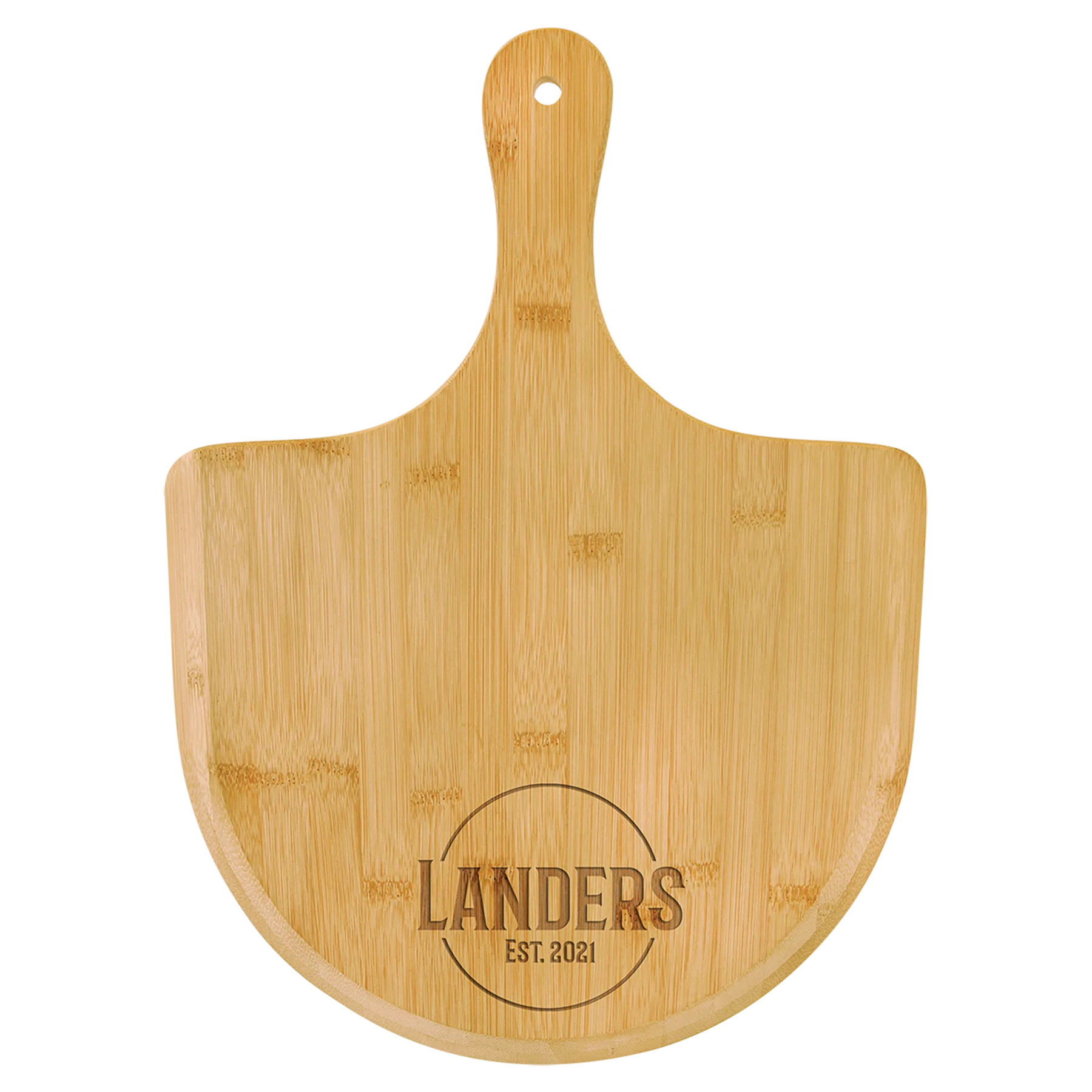 15.5" × 11" Bamboo Pizza Board (bamboo) — custom laser engraved — ECHIPMUNK