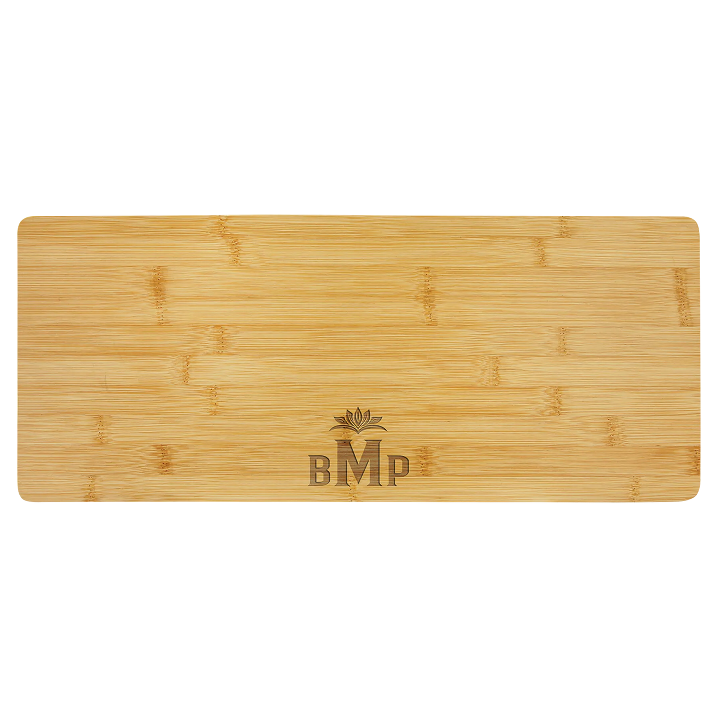 19.75" × 8" Bamboo Charcuterie Board/Cutting Board (bamboo) — custom laser engraved — ECHIPMUNK