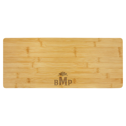 19.75" × 8" Bamboo Charcuterie Board/Cutting Board (bamboo) — custom laser engraved — ECHIPMUNK