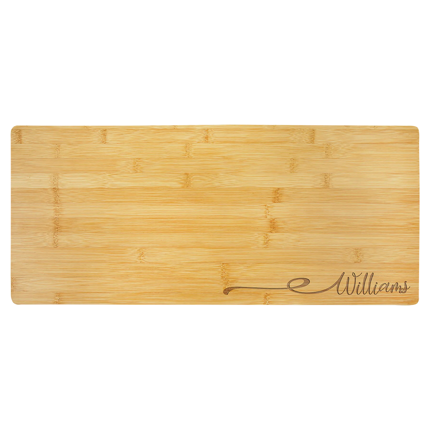 23.75" × 10" Bamboo Charcuterie Board/Cutting Boardd (bamboo) — custom laser engraved — ECHIPMUNK