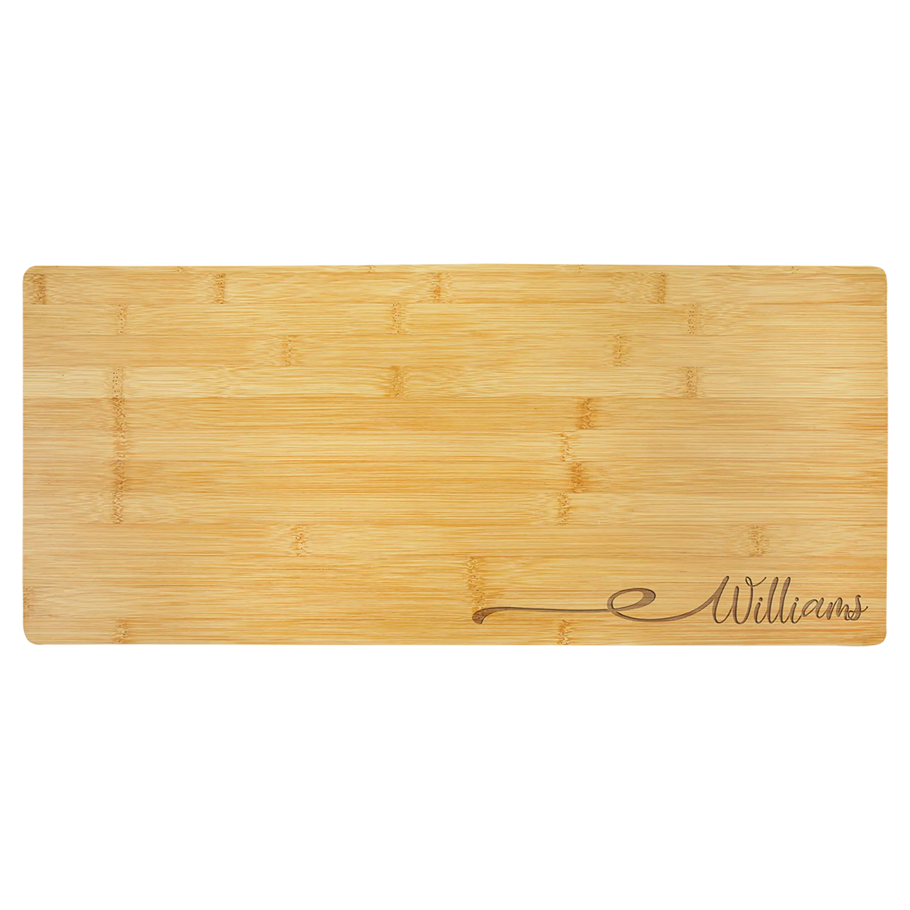 23.75" × 10" Bamboo Charcuterie Board/Cutting Boardd (bamboo) — custom laser engraved — ECHIPMUNK