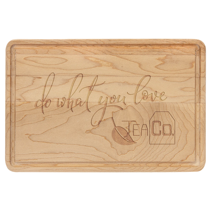 9" × 6" Maple Cutting Board with Drip Ring (maple) — custom laser engraved — ECHIPMUNK