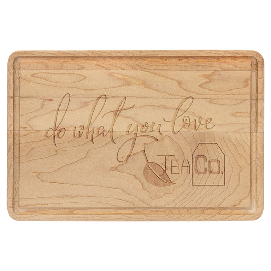 9" × 6" Maple Cutting Board with Drip Ring (maple) — custom laser engraved — ECHIPMUNK
