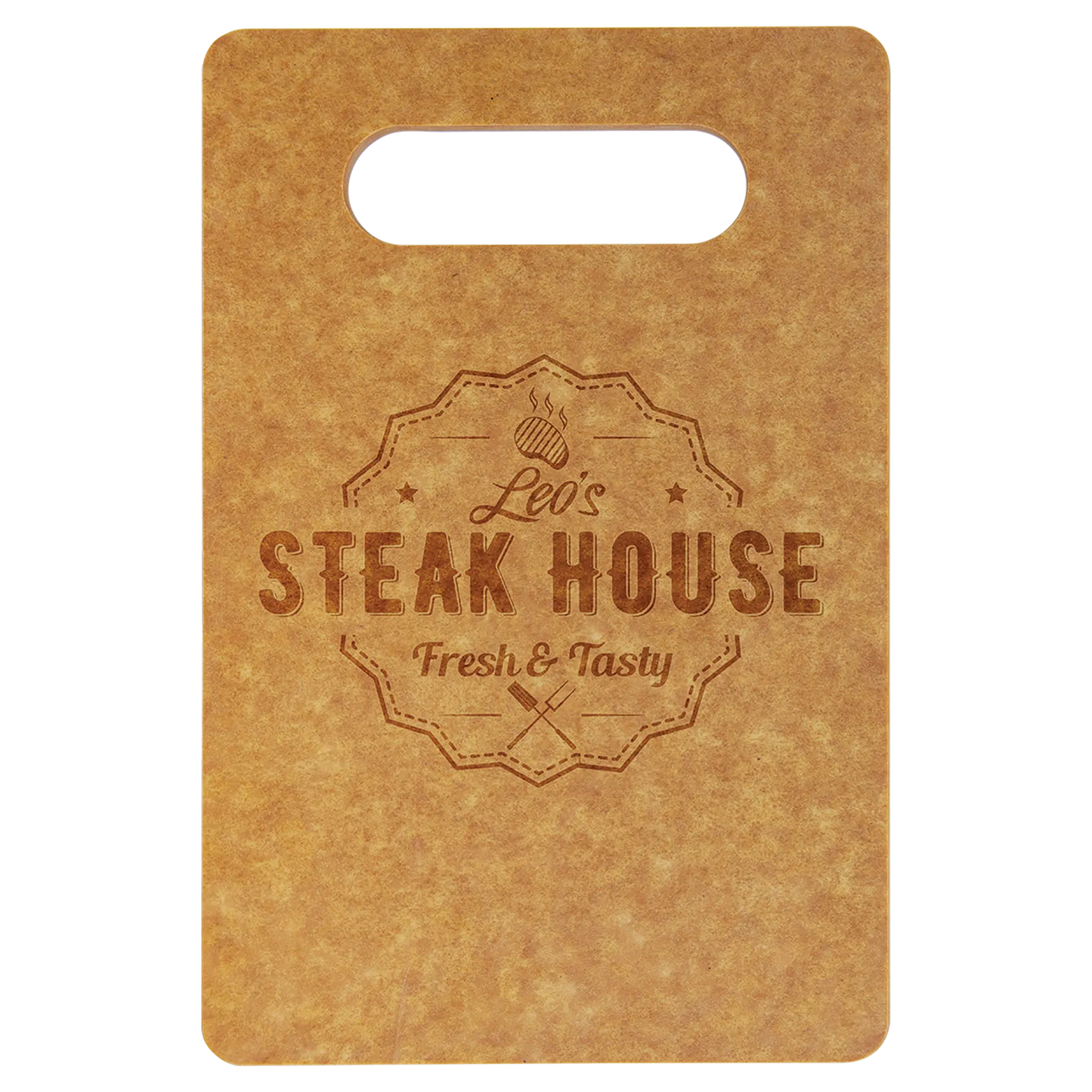 9" × 6" Eco Cutting Board (richlite) — custom laser engraved — ECHIPMUNK