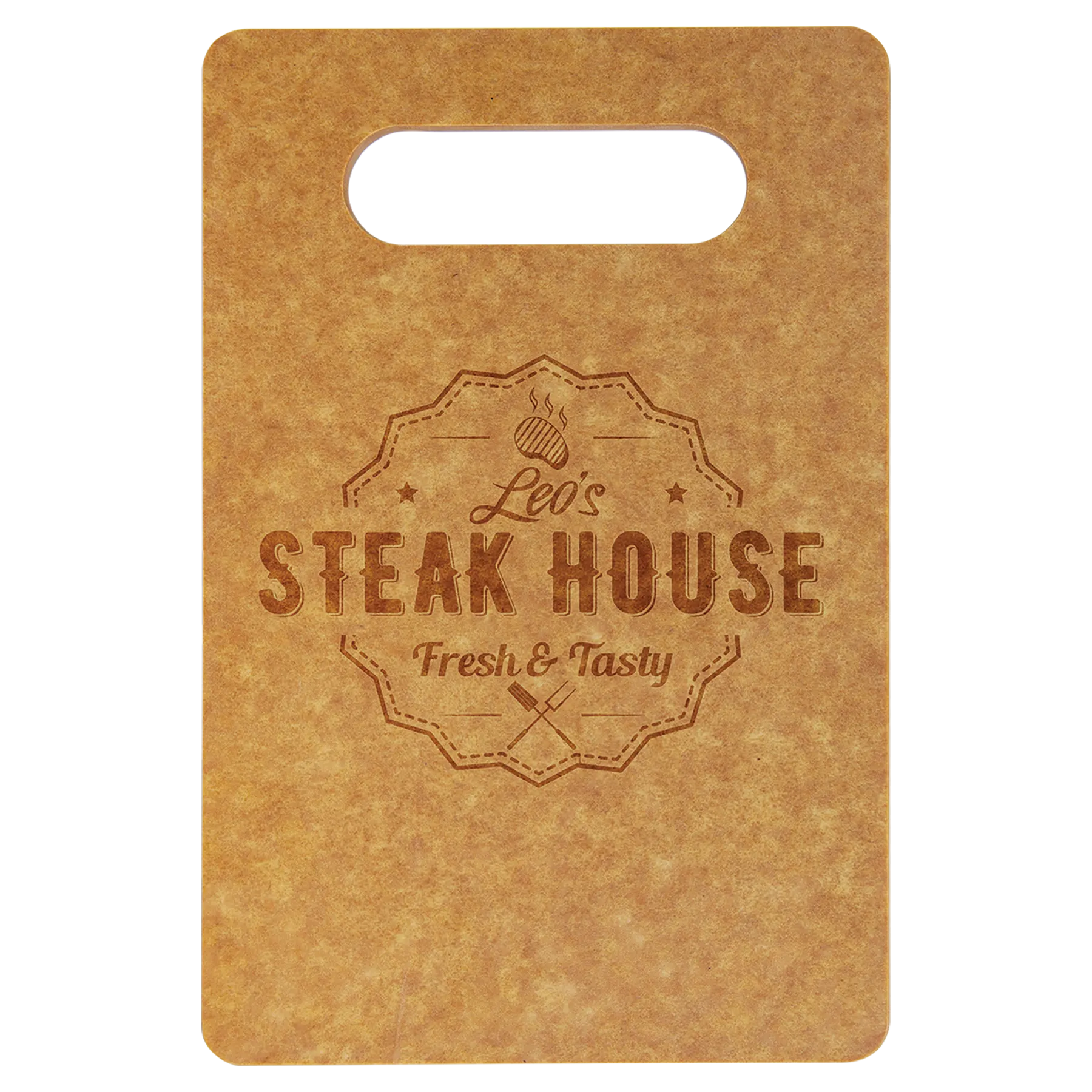 9" × 6" Eco Cutting Board (richlite) — custom laser engraved — ECHIPMUNK