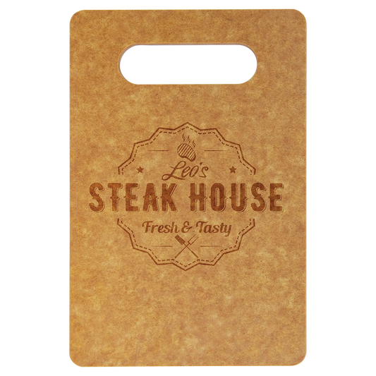 9" × 6" Eco Cutting Board (richlite) — custom laser engraved — ECHIPMUNK