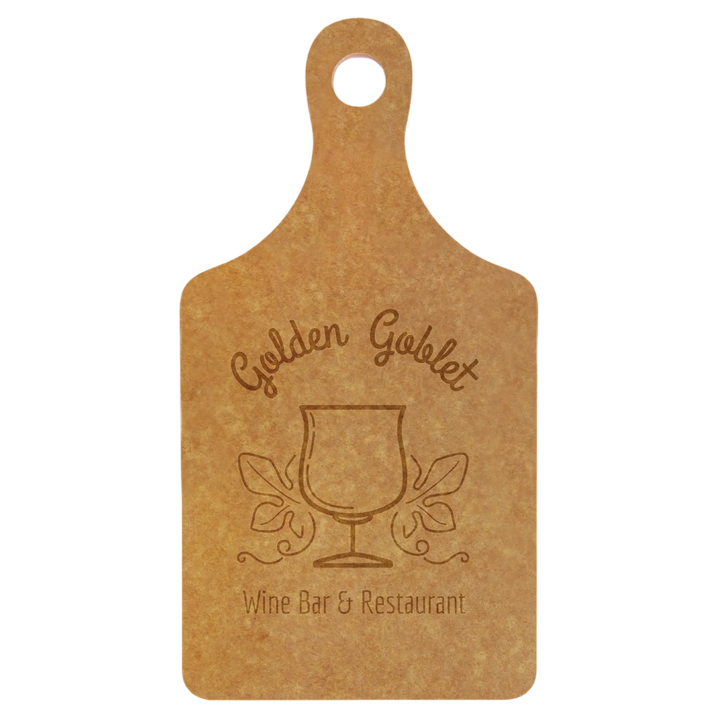13.5" × 7" Eco Paddle Shaped Cutting Board (richlite) — custom laser engraved — ECHIPMUNK