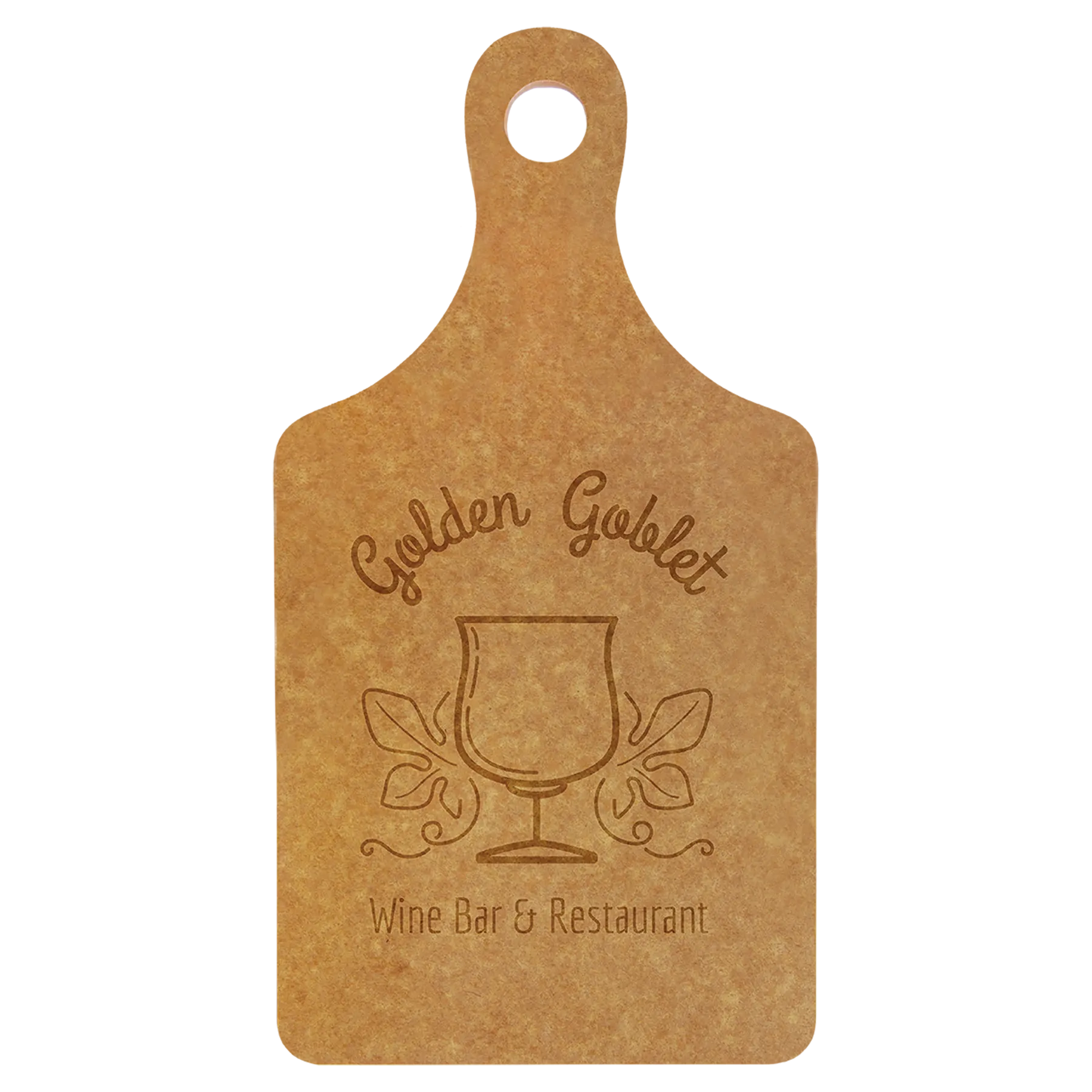 13.5" × 7" Eco Paddle Shaped Cutting Board (richlite) — custom laser engraved — ECHIPMUNK