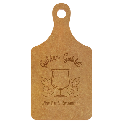 13.5" × 7" Eco Paddle Shaped Cutting Board (richlite) — custom laser engraved — ECHIPMUNK