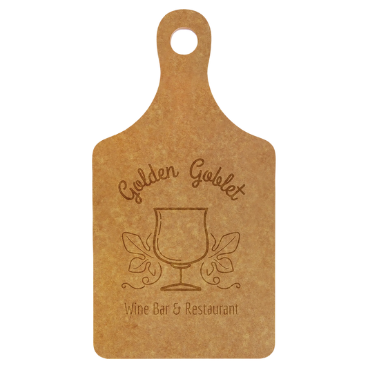 13.5" × 7" Eco Paddle Shaped Cutting Board (richlite) — custom laser engraved — ECHIPMUNK