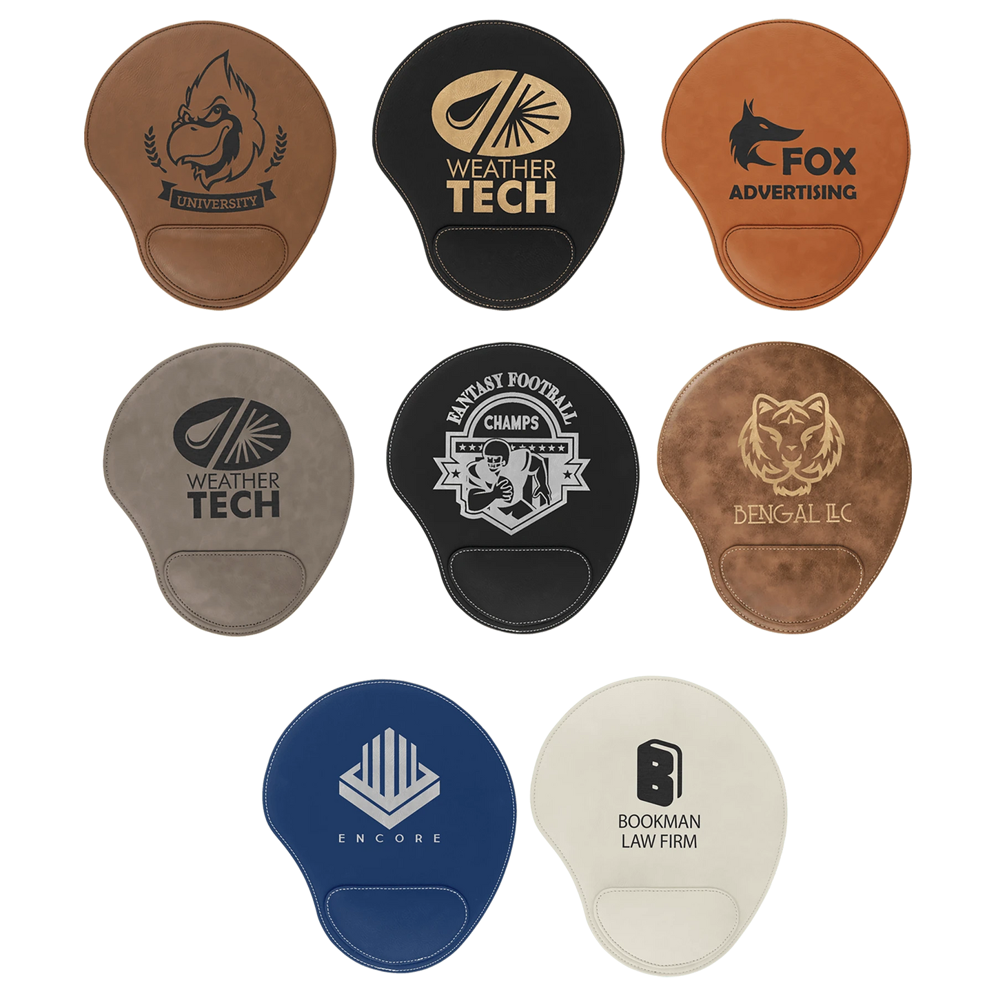 9" × 10.25" Mouse Pad (faux leather) — custom laser engraved — ECHIPMUNK