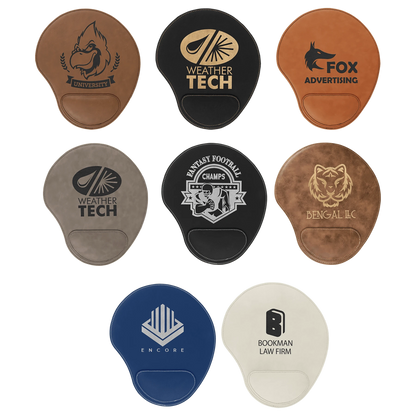 9" × 10.25" Mouse Pad (faux leather) — custom laser engraved — ECHIPMUNK