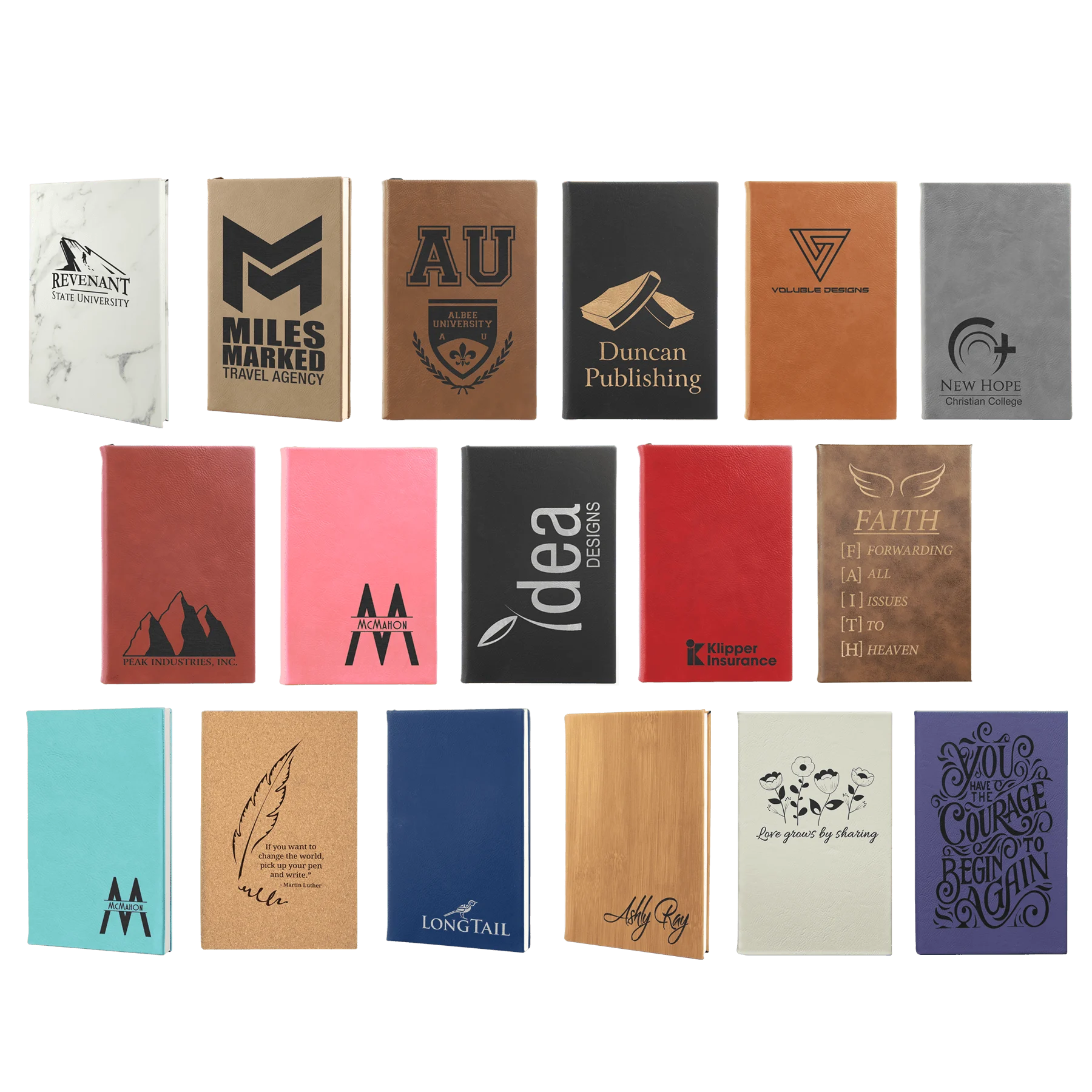 5.25" × 8.25" Journal with Lined Notepad (faux leather) — custom laser engraved — ECHIPMUNK