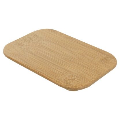 Replacement Bamboo Lid for 12 oz. Glass Container (glass & bamboo) — custom laser engraved — ECHIPMUNK