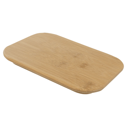 Replacement Bamboo Lid for 21 oz. Glass Container (glass & bamboo) — custom laser engraved — ECHIPMUNK