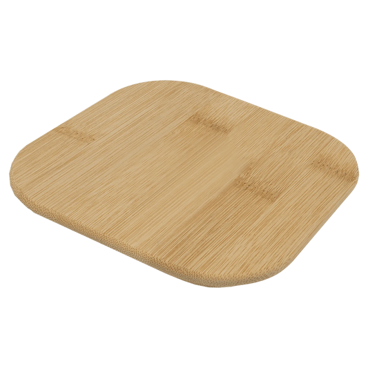 Replacement Bamboo Lid for 18 oz. Glass Container (glass & bamboo) — custom laser engraved — ECHIPMUNK