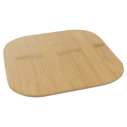 Replacement Bamboo Lid for 37 oz. Glass Container (glass & bamboo) — custom laser engraved — ECHIPMUNK