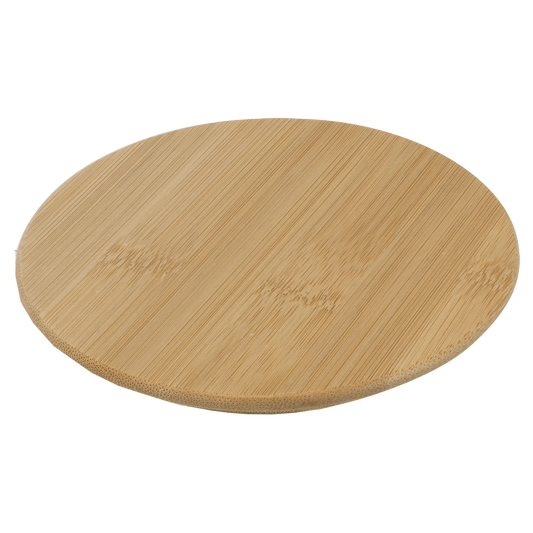 Replacement Bamboo Lid for 13 oz. Glass Container (glass & bamboo) — custom laser engraved — ECHIPMUNK