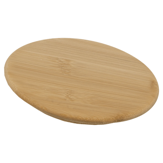 Replacement Bamboo Lid for 21 oz. Glass Container (glass & bamboo) — custom laser engraved — ECHIPMUNK