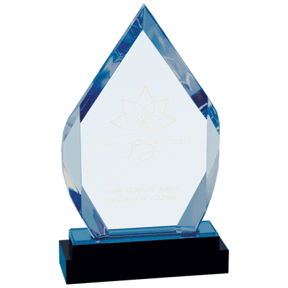 8" Fusion Diamond Impress Acrylic with Glass Base