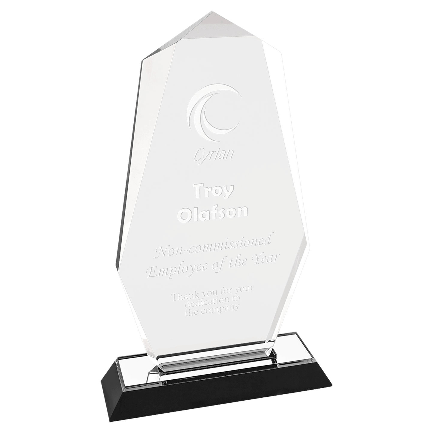 9" Octagon Point Impress Acrylic