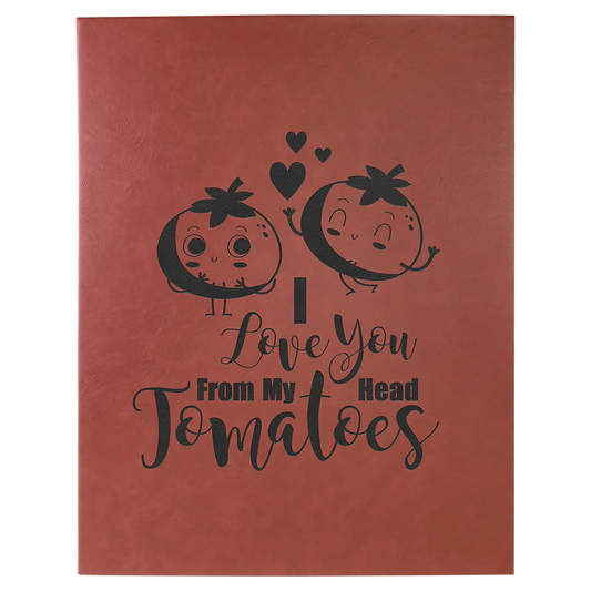 16" × 20" Rose Wall Decor with Sawtooth Hanger (mdf & faux leather) — custom laser engraved — ECHIPMUNK