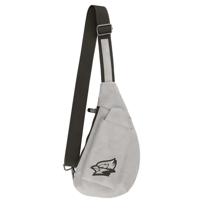 Crescent Bag - , Creekside Collection, Light Gray (leatherette) — custom laser engraved — ECHIPMUNK