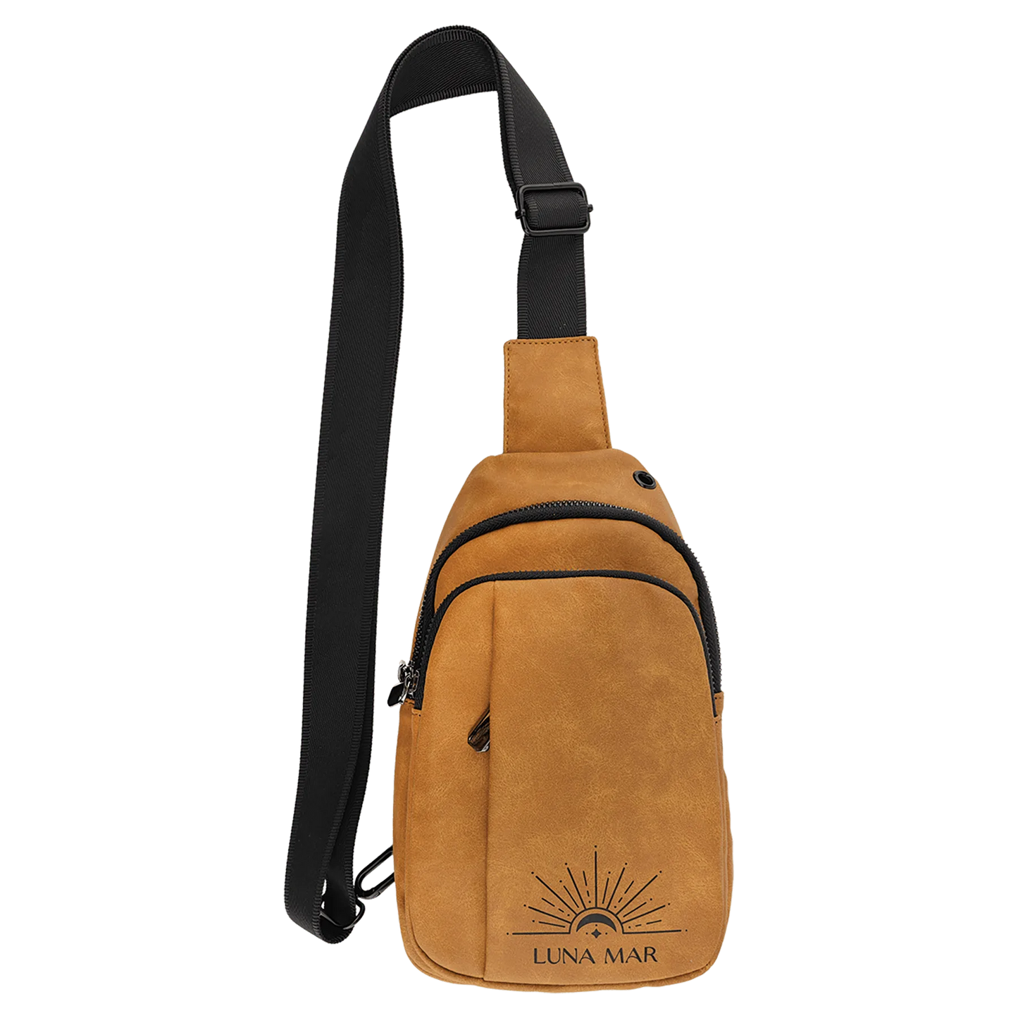 Explorer Bag - , Creekside Collection, Light Brown (leatherette) — custom laser engraved — ECHIPMUNK