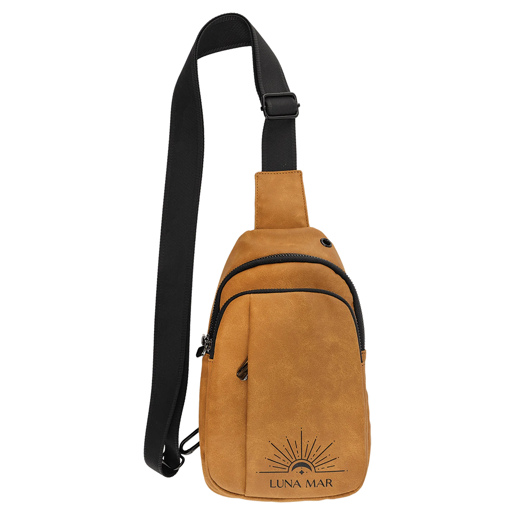 Explorer Bag - , Creekside Collection, Light Brown (leatherette) — custom laser engraved — ECHIPMUNK