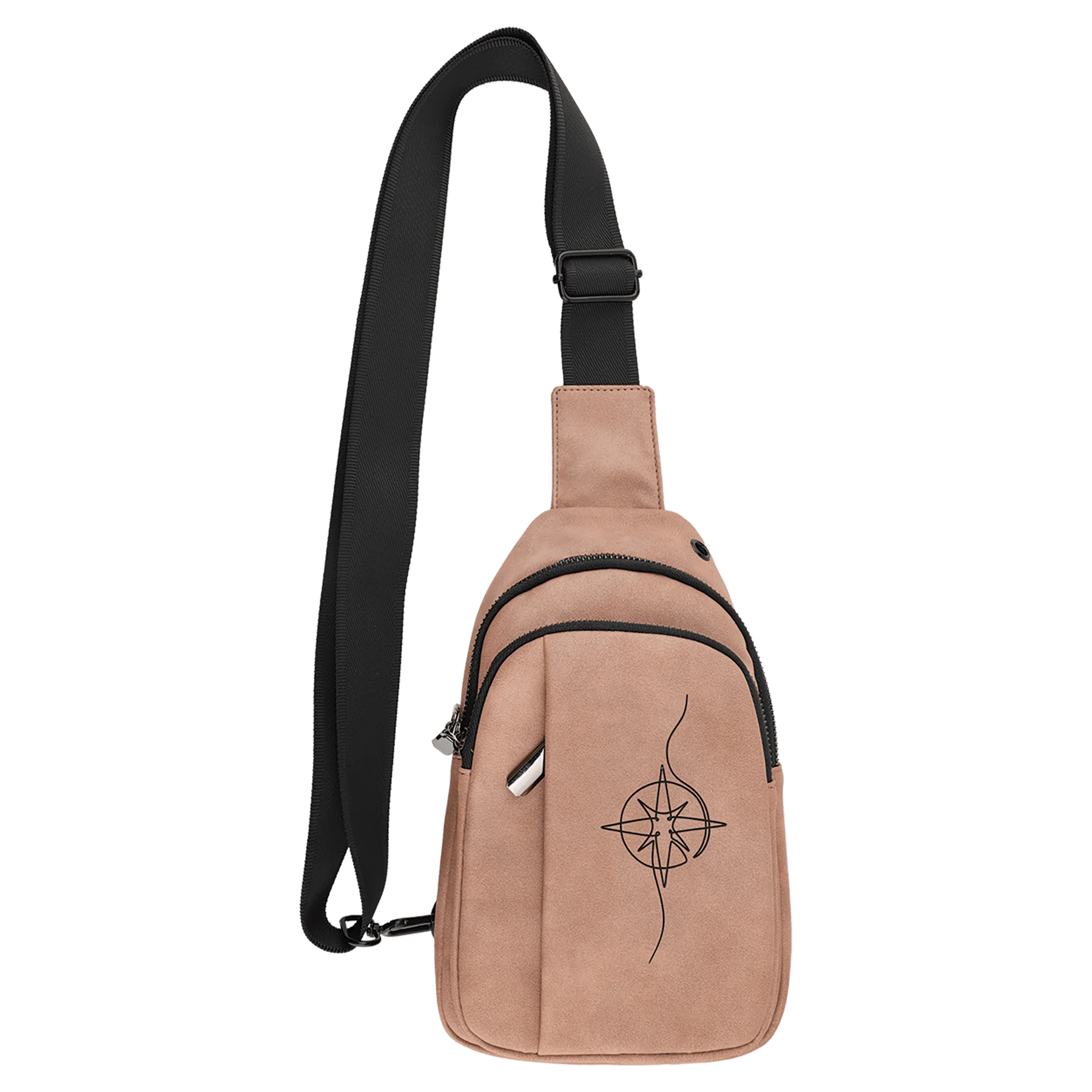 Explorer Bag - , Creekside Collection, Blush (laserable leatherette) — custom laser engraved — ECHIPMUNK