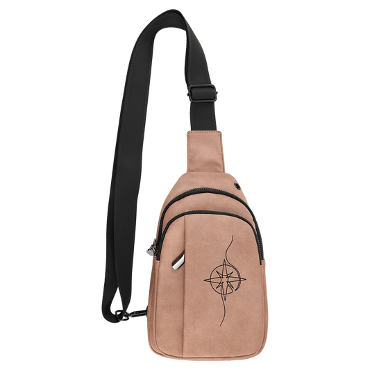 Explorer Bag - , Creekside Collection, Blush (laserable leatherette) — custom laser engraved — ECHIPMUNK