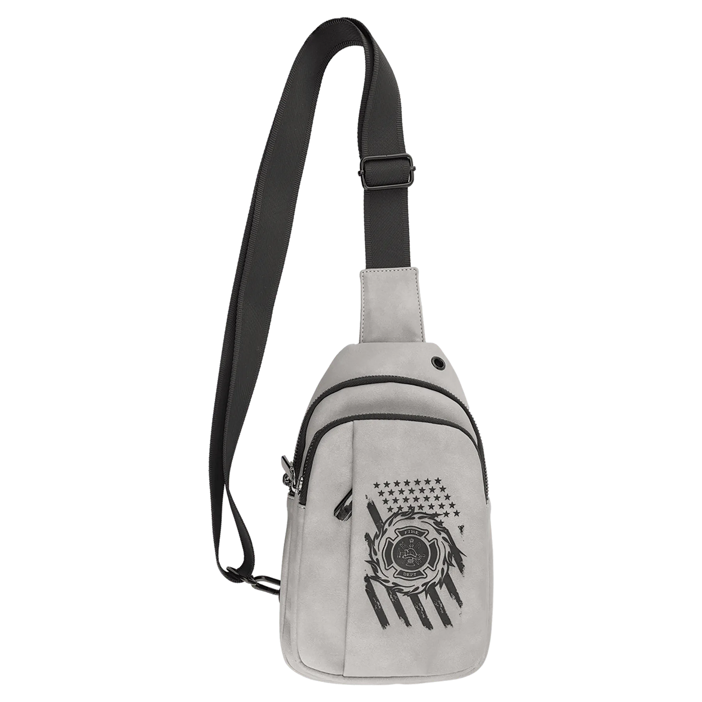 Explorer Bag - , Creekside Collection, Light Gray (leatherette) — custom laser engraved — ECHIPMUNK