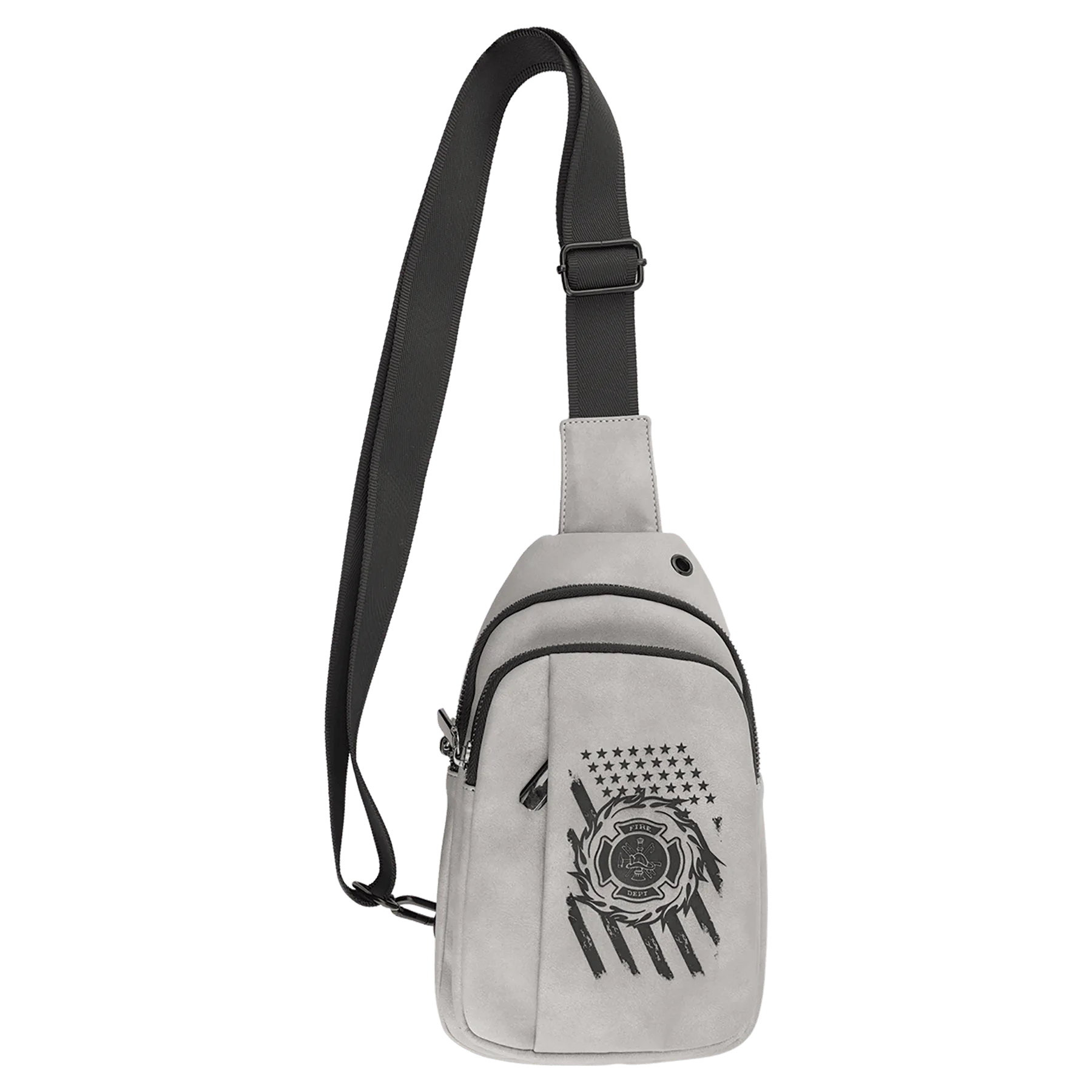 Explorer Bag - , Creekside Collection, Light Gray (leatherette) — custom laser engraved — ECHIPMUNK