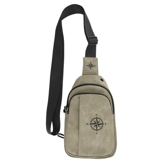 Explorer Bag - , Creekside Collection, Light Green (leatherette) — custom laser engraved — ECHIPMUNK