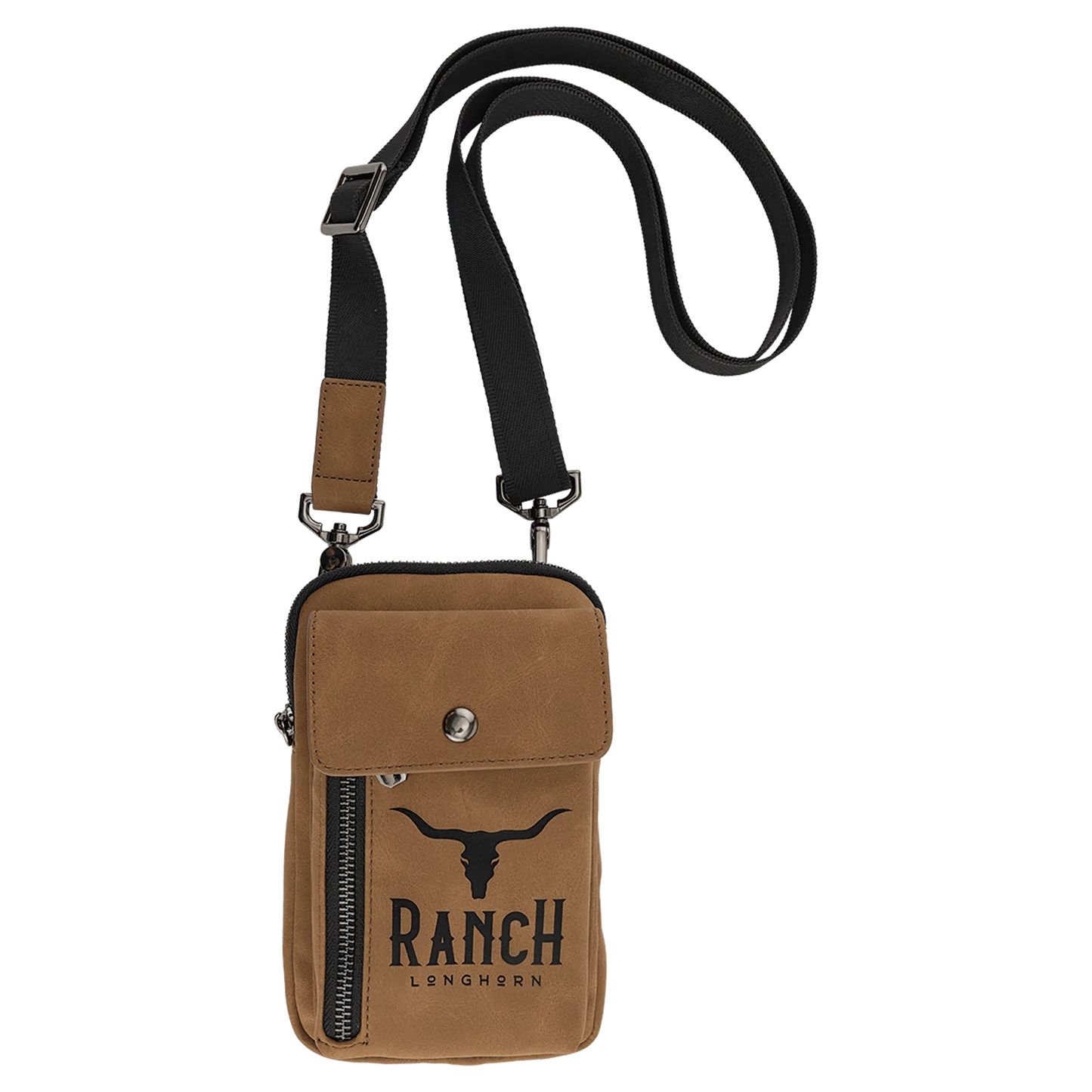 Urban Bag - , Creekside Collection, Medium Brown (leatherette) — custom laser engraved — ECHIPMUNK