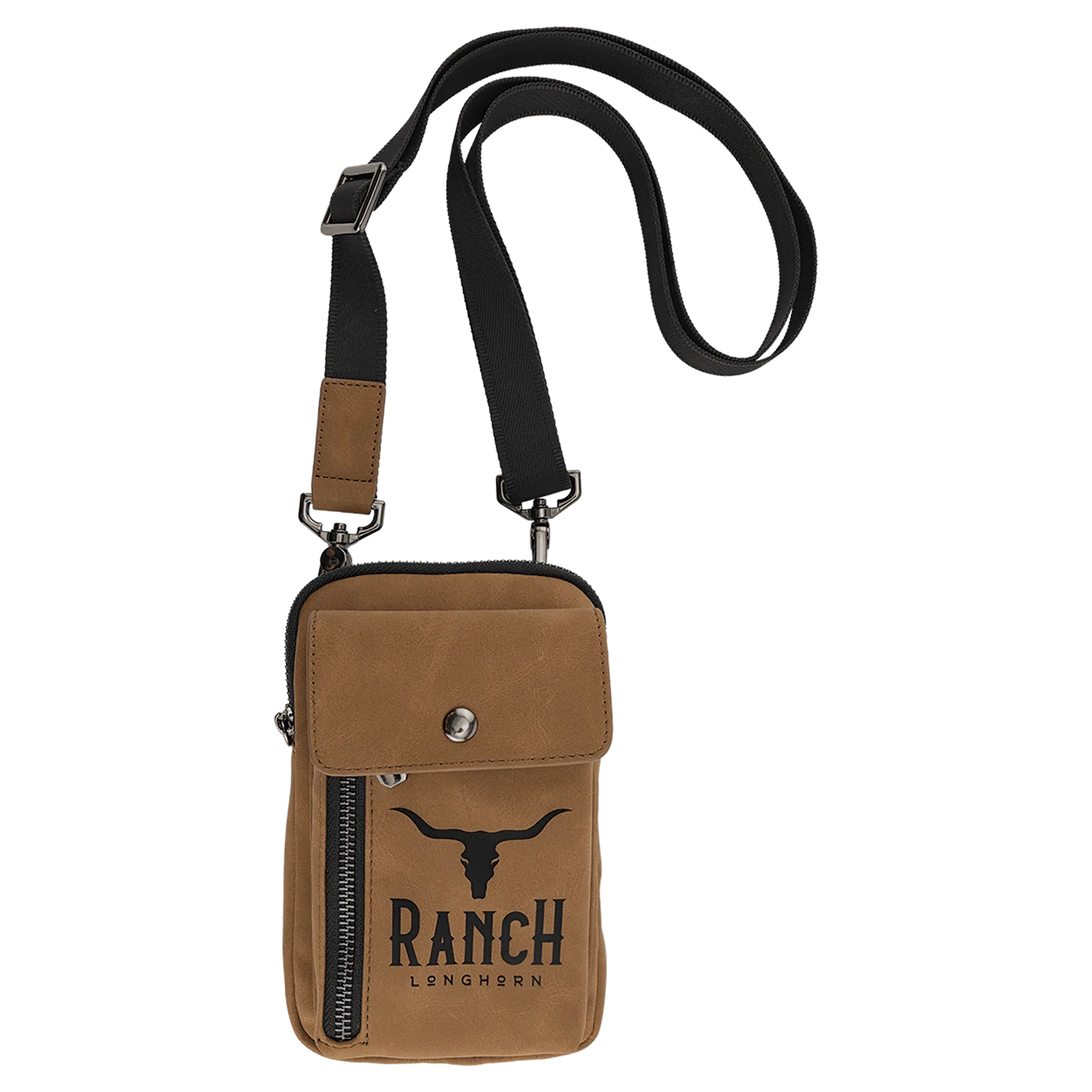 Urban Bag - , Creekside Collection, Medium Brown (leatherette) — custom laser engraved — ECHIPMUNK