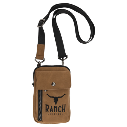 Urban Bag - , Creekside Collection, Medium Brown (leatherette) — custom laser engraved — ECHIPMUNK