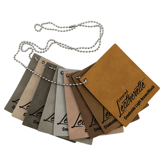 Creekside Premier Collection Display (faux leather) — custom laser engraved — ECHIPMUNK