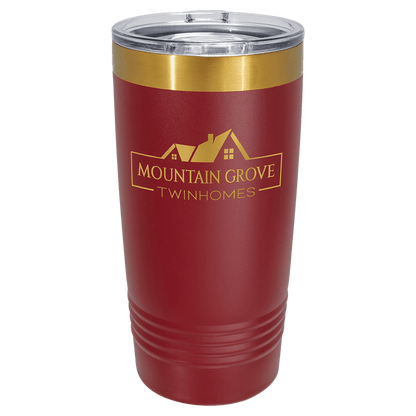 Polar Camel 20 oz. Bright Gold ION-Plated Ringneck Tumbler with Slider Lid