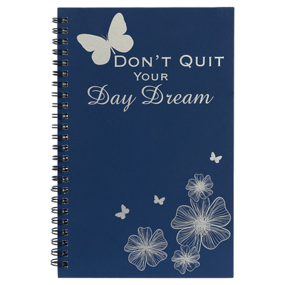 5.5" × 8.5" Blue Lazerburst Spiral Notebook-Lasers to Silver (lazerburst) — custom laser engraved — ECHIPMUNK