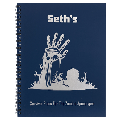 8.5" × 11" Blue Lazerburst Spiral Notebook-Lasers to Silver (lazerburst) — custom laser engraved — ECHIPMUNK