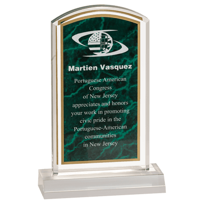 4" x 7" Marbleized Acrylic with 5" Base