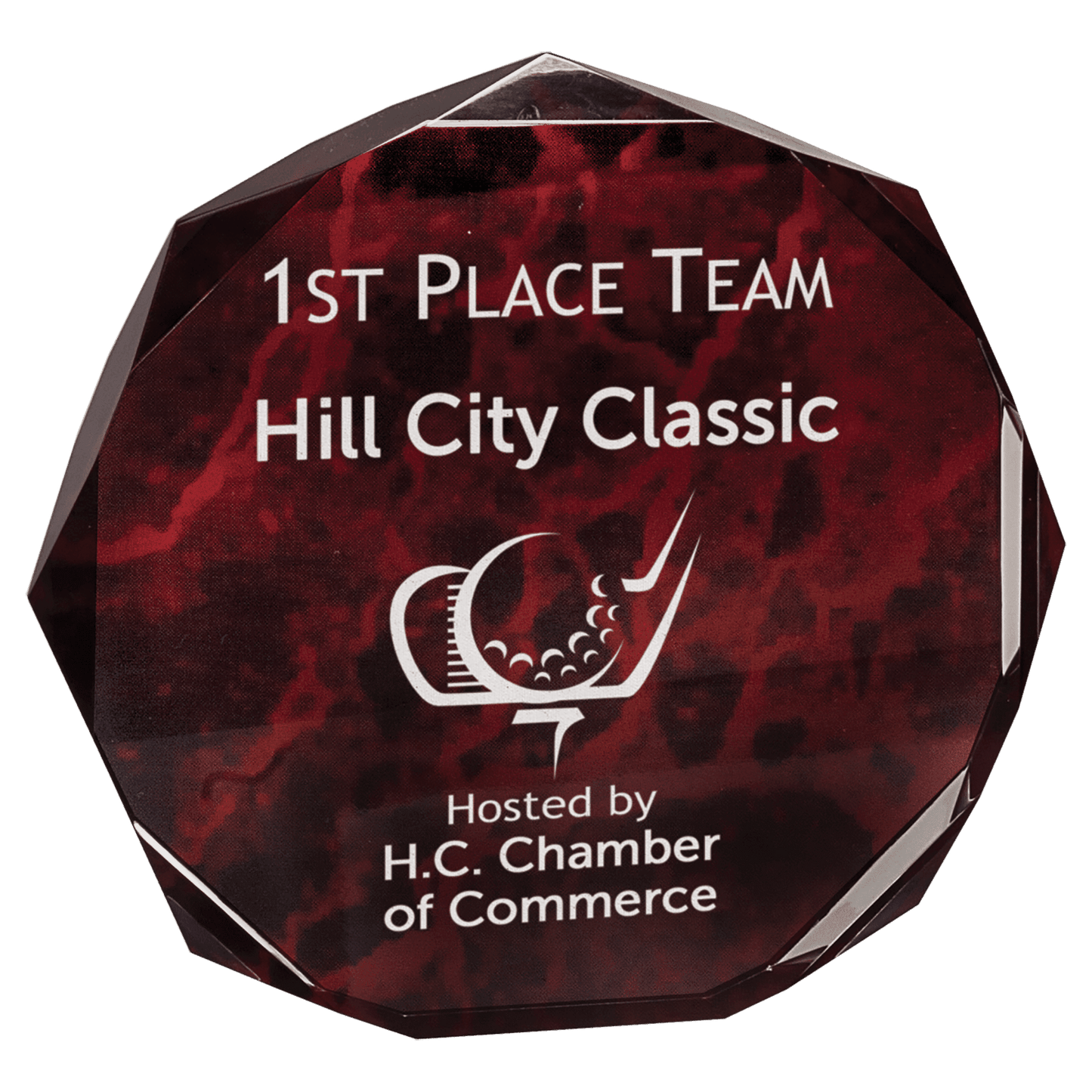 5" Marble Octagon Acrylic Award
