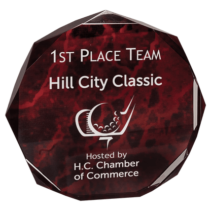 5" Marble Octagon Acrylic Award