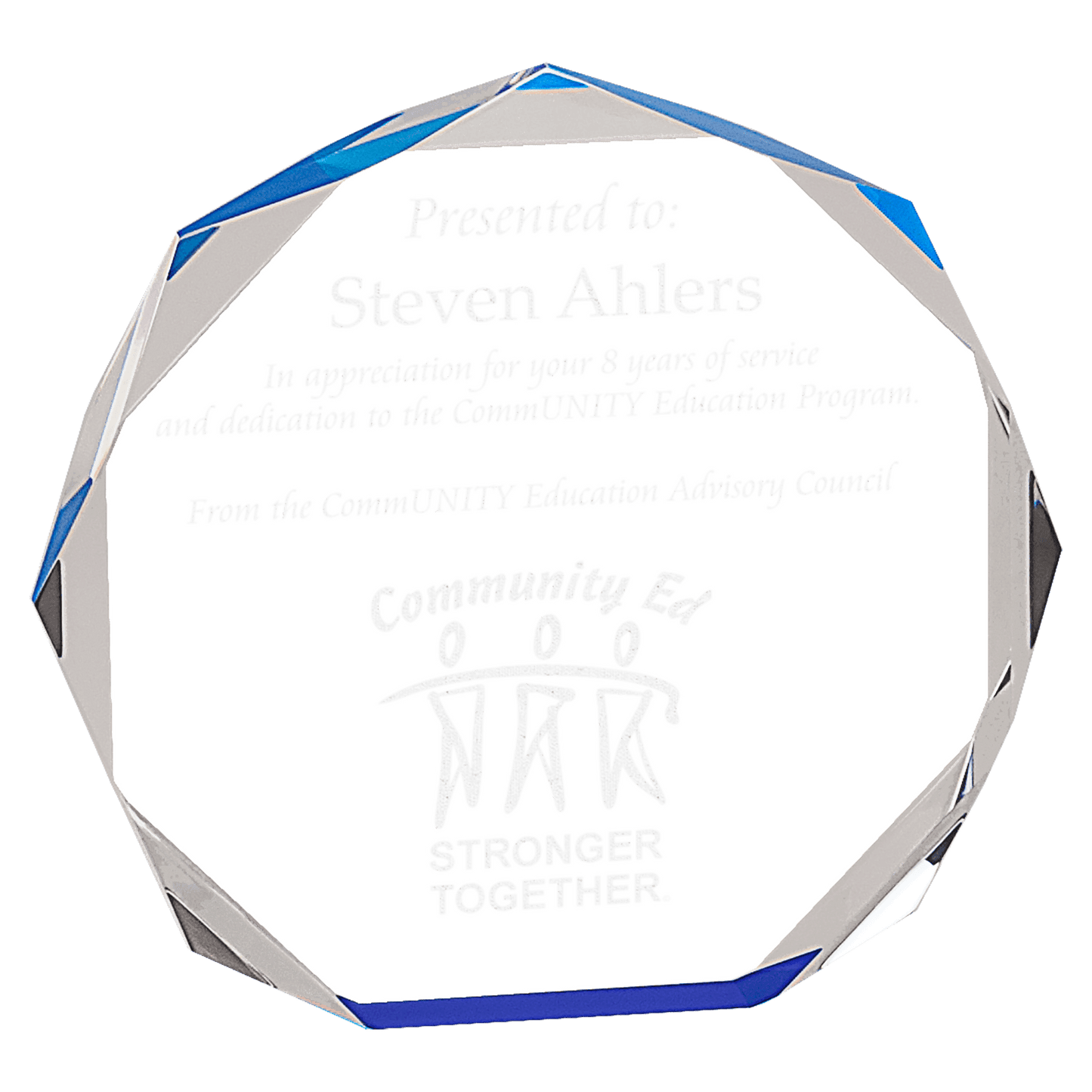 6" Octagon Acrylic Award