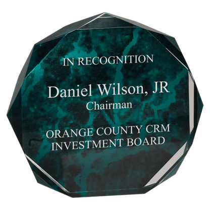 6" Marble Octagon Acrylic Award